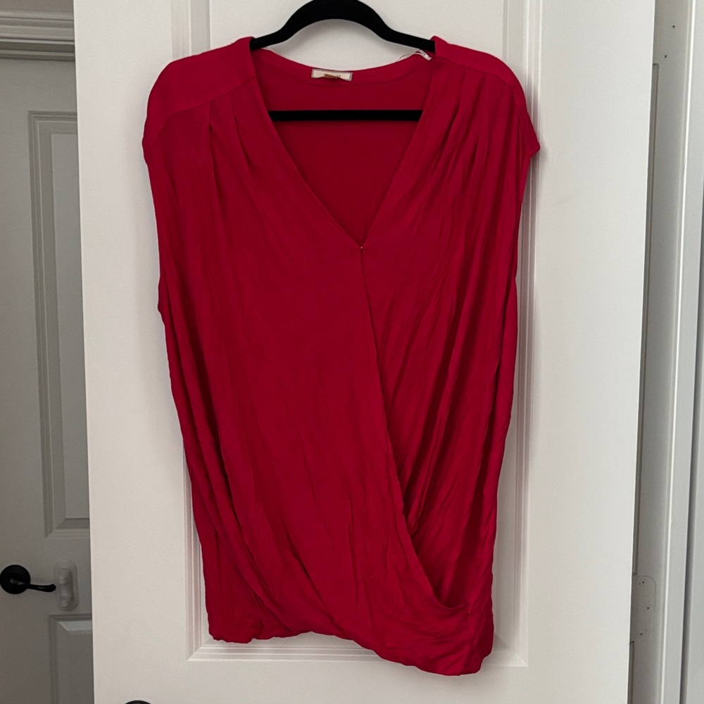 Pleione Vibrant Red Women's Blouse - Picture 1 of 2